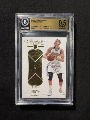 2015-16 Nikola Jokic Panini Flawless Gold Diamond RC Rookie /20 BGS 9.5 Gem Mint