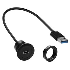 QIANRENON USB3.0 to USB C Embedded Mount Adapter Short Cable 5Gbps USB3.0 Mal...