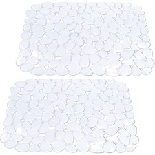 Pebble Sink Mats for Stainless  Porcelain Sinks, PVC Saddle Protectors - Cle...