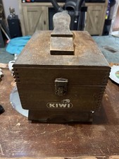 Vintage Kiwi Handcrafted Shoe Groomer Shoe Shine Wooden Box