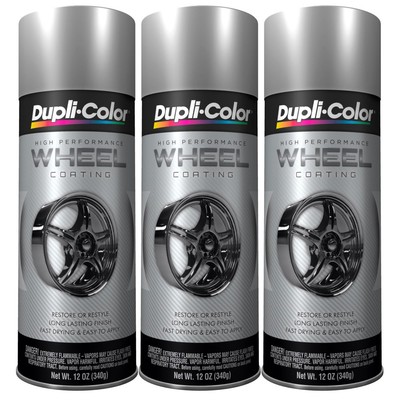 Duplicolor HWP101 (3-Pack), High Performance Wheel Paint, Silver, 12 oz Aerosol