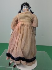 7.25  Antique Bisque German China Head Doll On Original Body  Limbs A