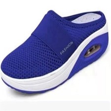 Slider Shoes Wedge Flatform Walking Slip Mesh Orthopedic Diabetic Air Cushion