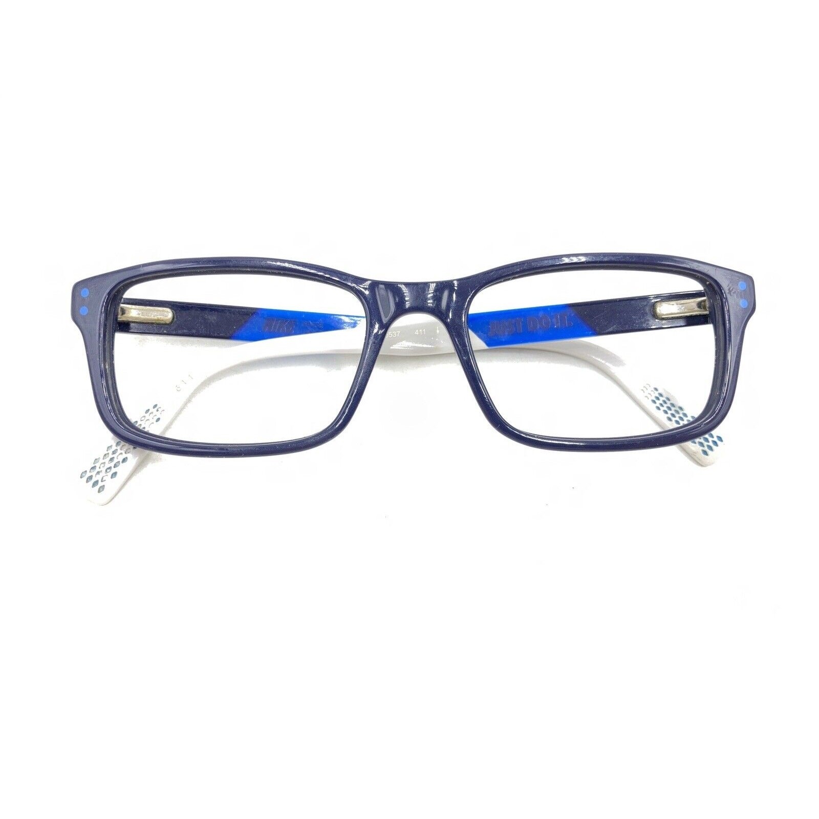 Nike 5537 411 Navy Blue Gray Eyeglasses Frames 47-16 130 Designer Kids Youth thumbnail 12