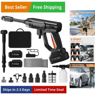 #ad Cordless Pressure Washer Portable Power Washer w 2X 21V Batteries amp; Charger... $124.52
