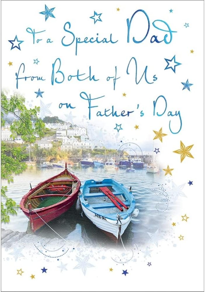 Father's Day From Both Of Us Card. 23x15cm