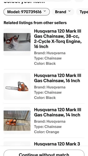 Husqvarna 120 Mark III Gas Chainsaw, 38-cc, 2-Cycle X-Torq Engine, 16 Inch