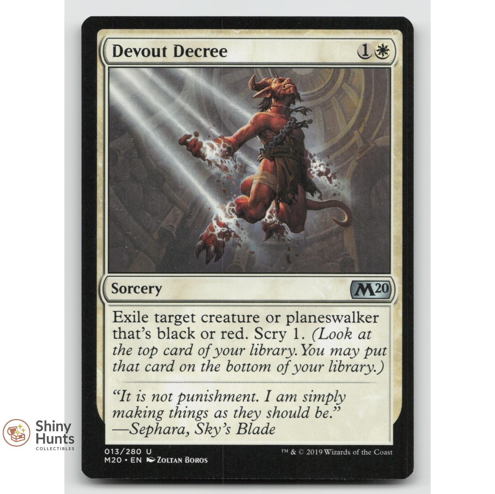 Magic: The Gathering Devout Decree 13 Core Set 2020 NM