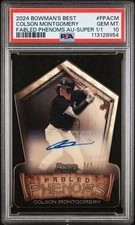 2024 Bowman's Best Colson Montgomery Fabled Phenoms Superfractor Auto 1/1 PSA 10