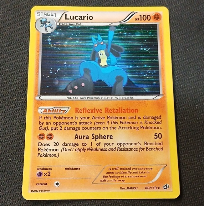 The Pokémon Company Pokémon TCG Lucario 80/113 Legendary Treasures Holo Rare EN