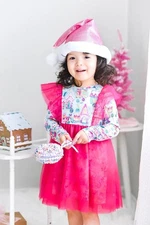 NWT Girls Birdie Bean Pink Tulle Candy Holiday Jovie Bamboo Dress Size 8