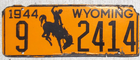 Item photo. Show Listing Details page. Listing 1944 Wyoming Fiberboard License Plate Number Tag