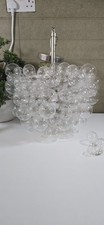 2x West Elm Glass Bubble Chandelier  Droplet Pendant Light + Spare Glass Bubbles