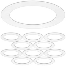 10 Pack Gloss White Goof Trim Ring for Recessed Can Lighting 10 Pack,
