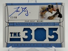 ISAN DIAZ 2020 National Treasures Signature Names On Card Auto Patch #12/99