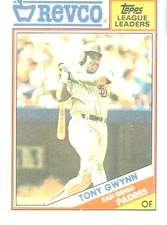 1988 Topps Revco Tony Gwynn 1 League Leaders San Diego Padres Baseball Card Vtg