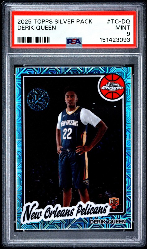 2025 TOPPS SILVER PACK 1980-81 TOPPS CHROME #TC-DQ DERIK QUEEN ROOKIE RC PSA 9