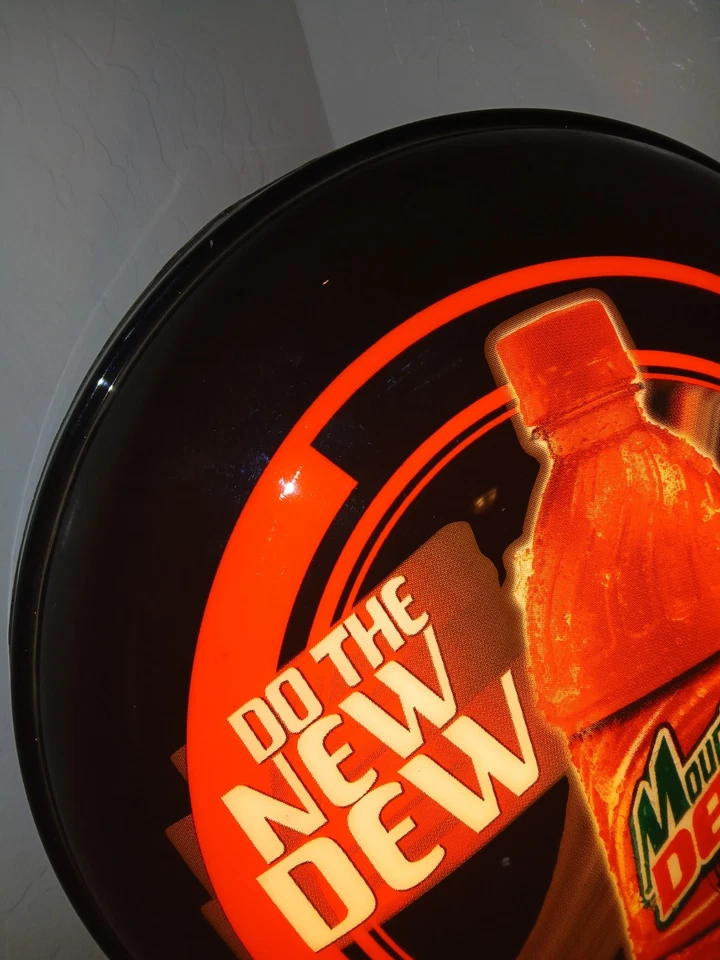 Letrero Mountain Dew "Do The New Dew" Código Luz Roja 17" EXCELENTE ESTADO. ¡RARO! Foto 3 de 4