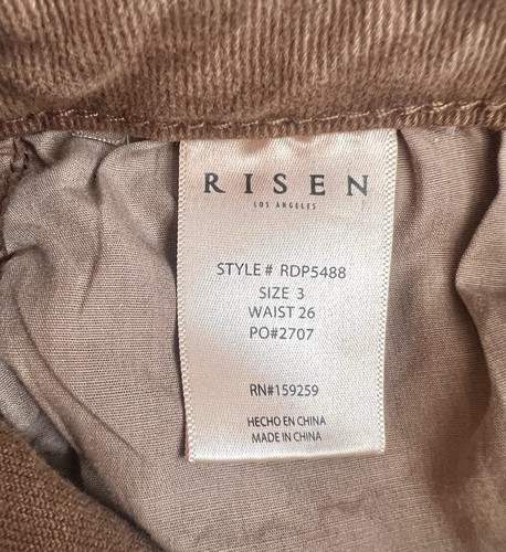 Risen Jeans LA High Rise Brown Espresso Wide Leg Cargo Pants Size 3/26 - Picture 4 of 6