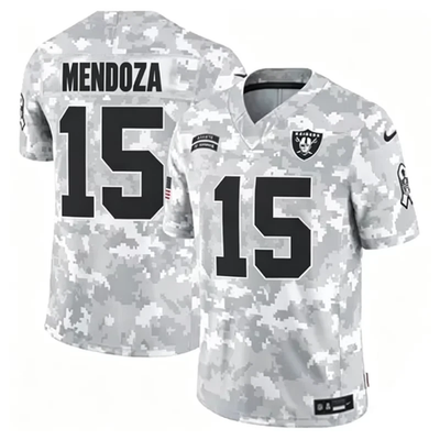 #ad #ad Mendoza #15 Fernando Raiders Black Gray Arctic Camo MEN Jersey NWT All Size $29.99