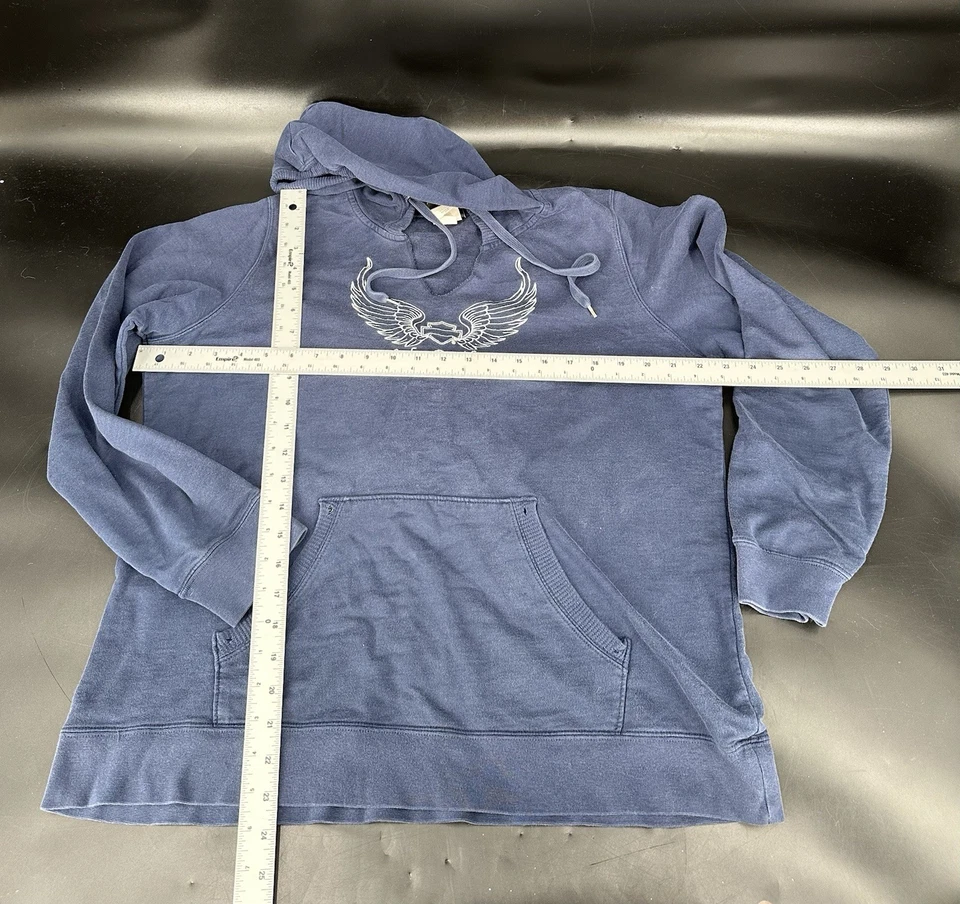 Sudadera con capucha Harley-Davidson XL para mujer azul marino con logotipo de escritura Watsonville Foto 2 de 4