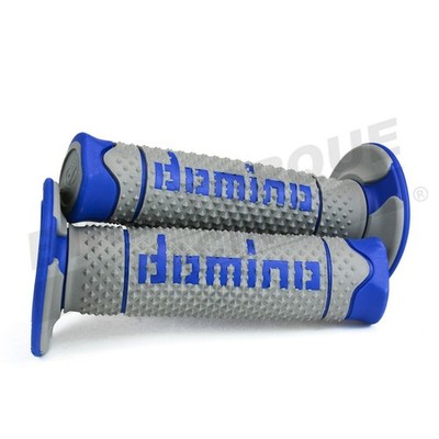 Original Domino A260 Grey & Blue Full Diamond Closed End Griffe für Zero Bikes