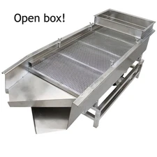 Open box! Electric Double Layers Linear Vibrating Screen 220V 3mm,6mm Screen