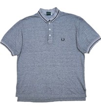 Polo Fred Perry Made In England grigia logo alloro manica corta - Uomo Med