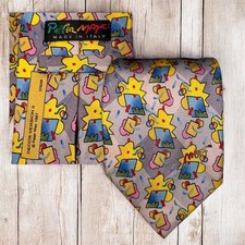 Rare VTG Peter Max Tie Men  s Silk Made in Italy Decos Version 2 Necktie 60x4