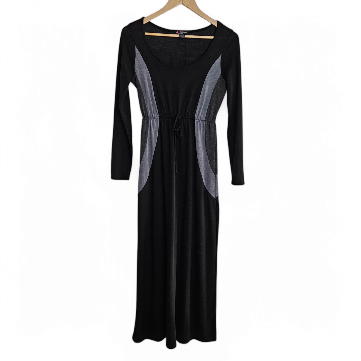 Delirious Women's 2-tone Long Jersey Knit Casual Maxi Dress Size M Delirious Women's 2-tone Long Jersey Knit Casual Maxi Dress Size M