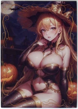 ❤️SPICY HALLOWEEN GIRL - Goddess Anime Waifu Card - PEACH BLOSSOM BEAM - 052