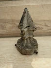 Vintage Antique Cast Iron Gas Station Pole Finial 7 3/4" 4.25 Lbs Chippy Paint