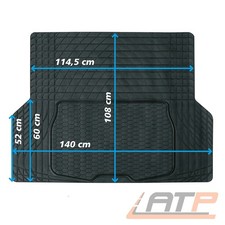 JOM GUMMI-KOFFERRAUMMATTE UNIVERSAL SCHWARZ ZUSCHNEIDBAR 140 x 108 cm 130026