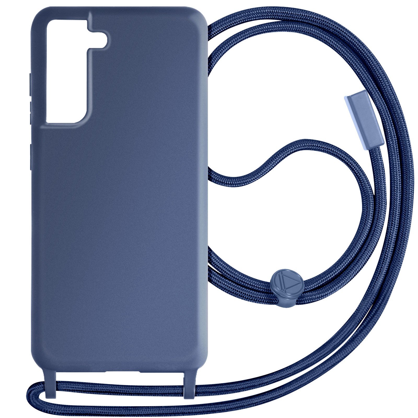 Coque Galaxy S21 FE avec cordon tour de cou laniere bandouliere amovible noire semi-rigide