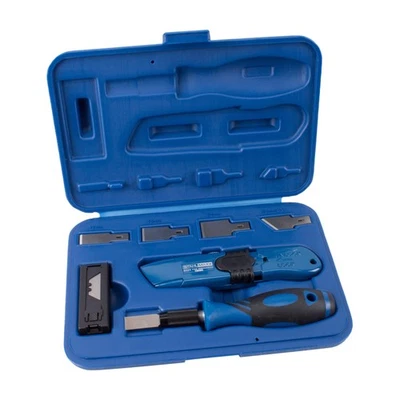 STAHLMAXX Raschietto speciale per colla vetri guarnizione targhette ecc. set raschietto piatto auto