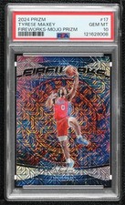 2024-25 Panini Prizm Fireworks Mojo 4/25 Tyrese Maxey #17 PSA 10 GEM MT 11es