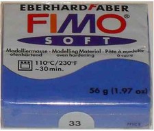 Pâte fimo soft bleu brillant N°33
