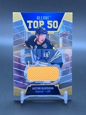 2019-20 Upper Deck Allure Top 50 Auto Jersey VICTOR OLOFSSON Autograph RC #/25
