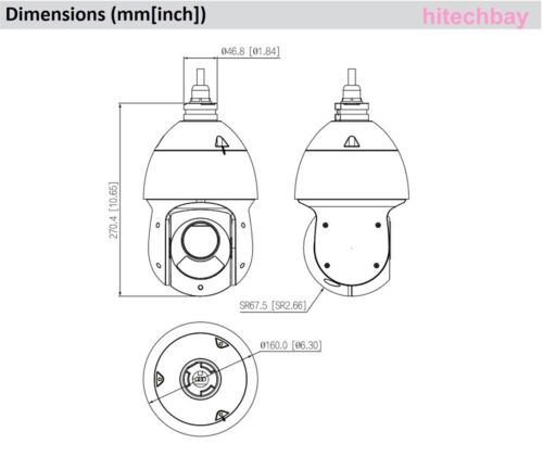 Dahua SD49225DB-HNY 2MP Starlight 25x Zoom IR100m Network PTZ Camera PoE SMD3.0 - Picture 5 of 5