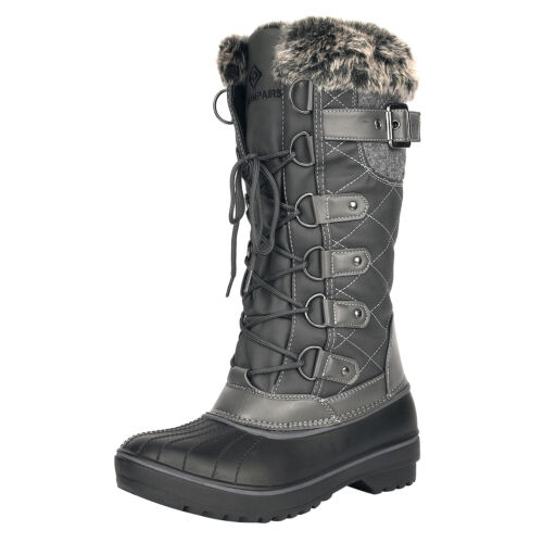Dream Pairs Women Mid Calf Boots Warm Faux Fur Lined Waterproof Snow Boots - Picture 16 of 24