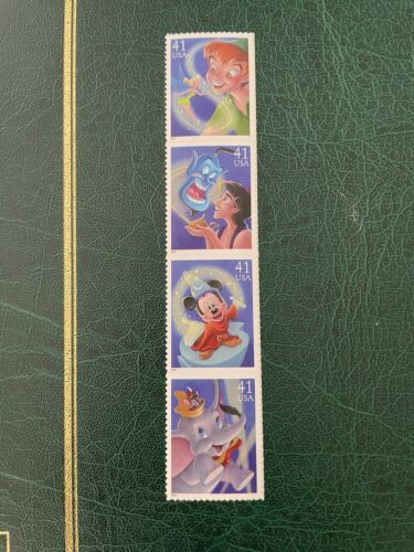 SFSTAMPS US Scott 4192-4195 Art Of Disney Magic Vert Strip of 4 Stamps MNH 2007