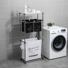 3 Tier Laundry Sorter with 4 Removable Bags for Clothes Organization