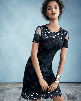 chinese dress ladies Lace Applique Midi Dress – Elie Tahari main image 0