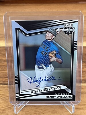 2022 Elite Extra Edition Henry Williams Autograph Royals Top 30 Prospect #91