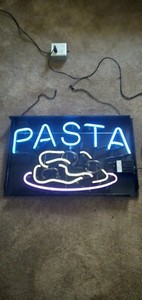 Large 32" x 20" NEON Pasta Sign w/ blinker adjustment Georgio's Cockeysville!!