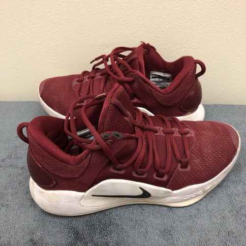 maroon and white basketball shoes