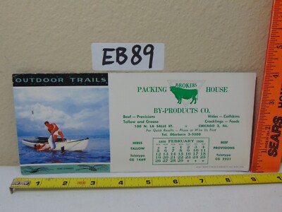 BROWN & BIGELOW ADVERTISING BLOTTER CALENDAR 1956 PACK BROKERS HOUSE CHICAGO IL