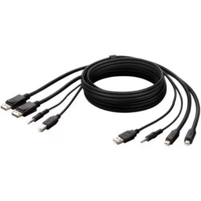 Belkin F1DN2CCBL-MP6T 6Ft mDP Mini DisplayPort USB-A to DP USB-B MiniPhone 3.5mm