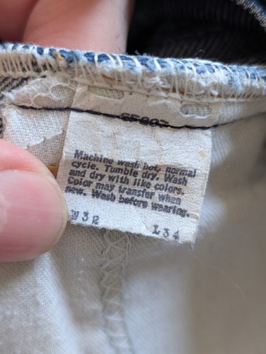 Vintage Levi's Jeans Adult 29x27 Blue 509 Orange Tab Crop Fray USA Made 1985 - Picture 8 of 14