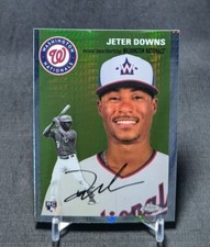 Jeter Downs Prism Refractor Rookie 2023 Topps Chrome Platinum Card 378 Nationals. rookie card picture